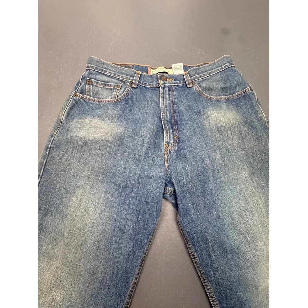 Levi's Men's Size W34 L32 Blue 569 Loose Straight Jeans Medium Wash Denim Casual